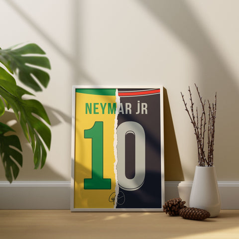 Neymar Brazil and PSG Jersey