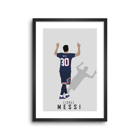 Lionel Messi PSG Abstract Art