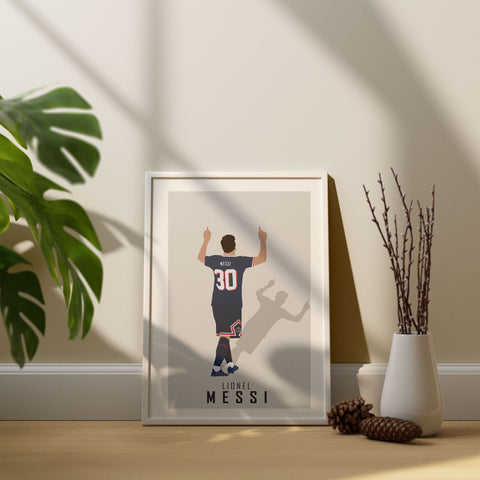 Lionel Messi PSG Abstract Art