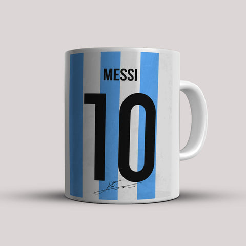 Messi Argentina Jersey White Ceramic Mug