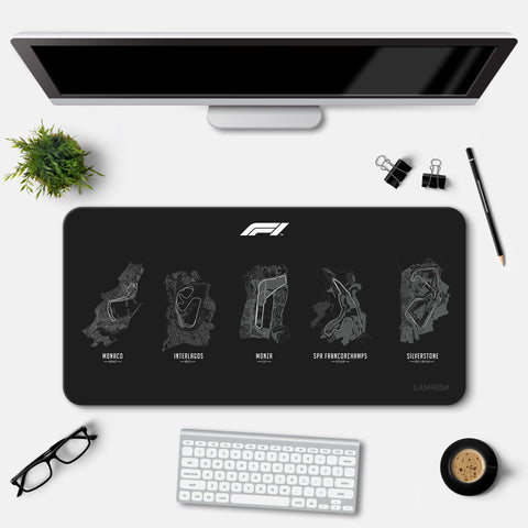 F1 Tracks Desk Mat | Desk Pad | Mousepad