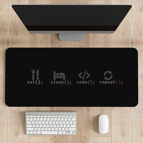 Eat Sleep Code Repeat Desk Mat | Desk Pad | Mousepad