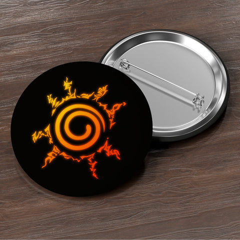 Naruto Nine Tail Seal Button Badge
