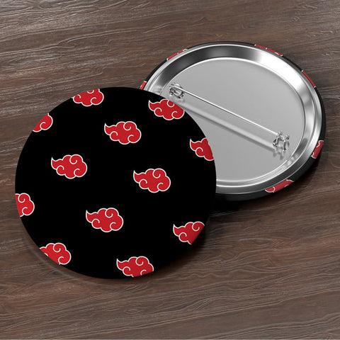 Naruto Akatsuki Cloud Button Badge