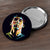 Messi Vector in Black Button Badge