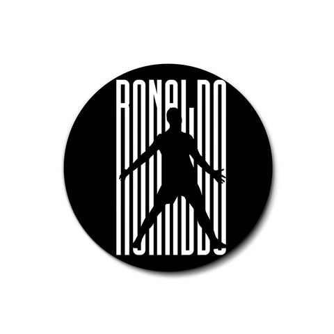 Ronaldo Celebration Black White Button Badge