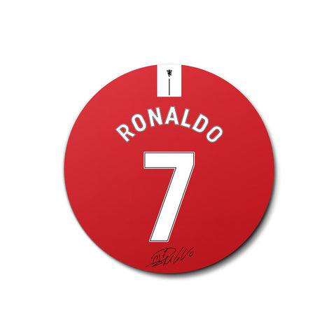 Ronaldo Red Jersey Button Badge