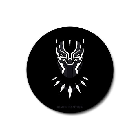 Black & White Black Panther Button Badge