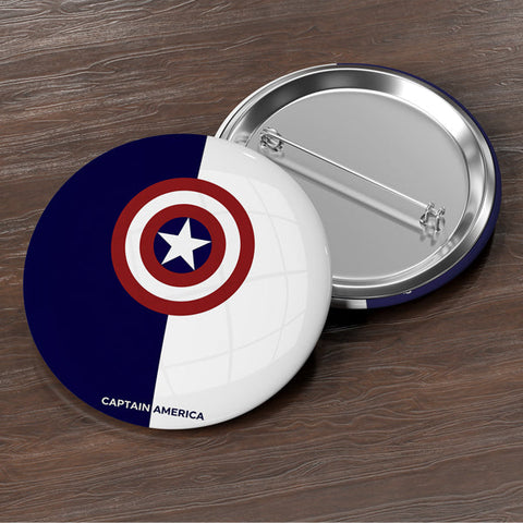 Captain America Shield Button Badge