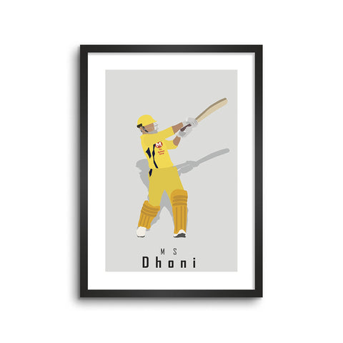 MS Dhoni Abstract Art
