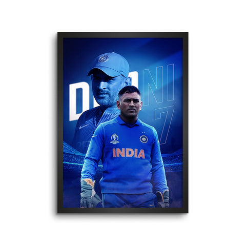 MS Dhoni 07 Bleed Blue