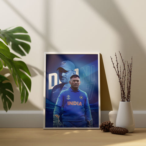 MS Dhoni 07 Bleed Blue