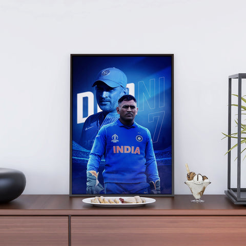 MS Dhoni 07 Bleed Blue