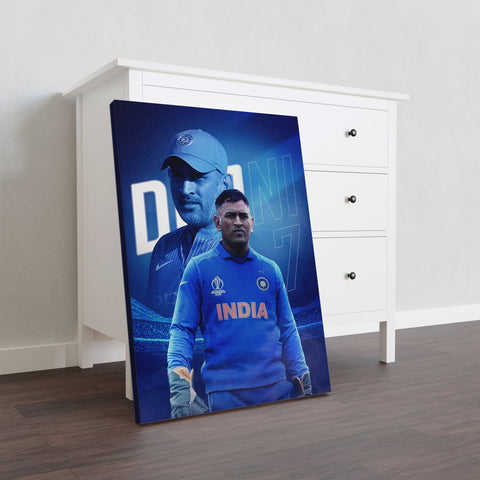 MS Dhoni 07 Bleed Blue
