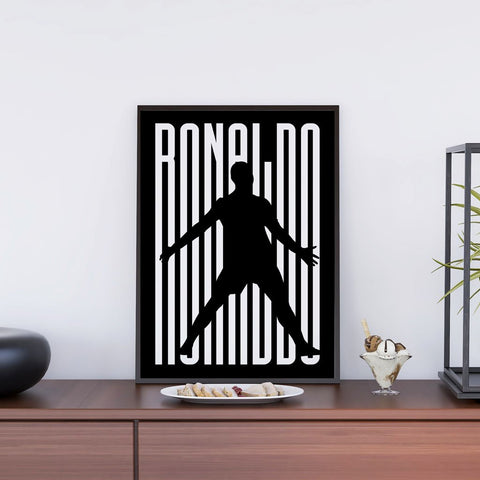 Ronaldo Celebration Black White