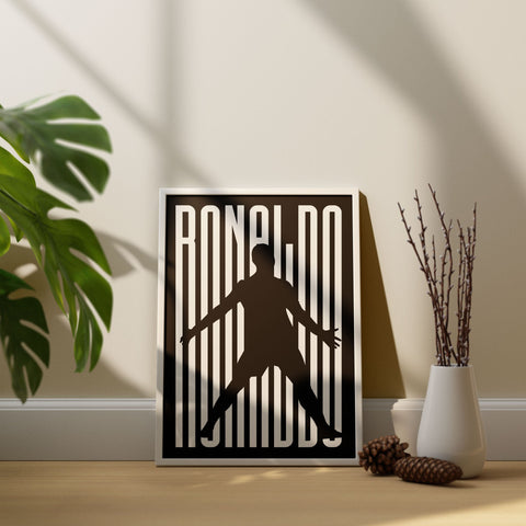 Ronaldo Celebration Black White