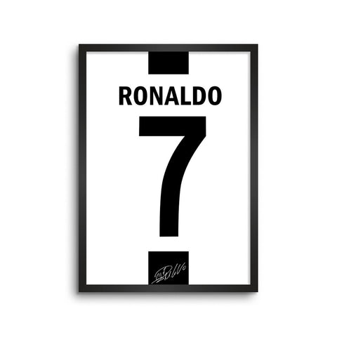 Ronaldo Jersey Black and White Jersey