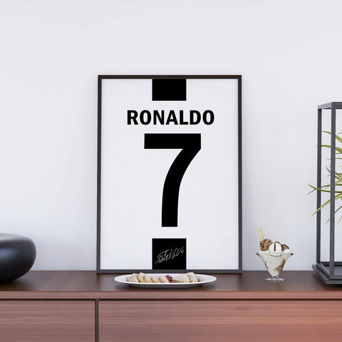 Ronaldo Jersey Black and White Jersey