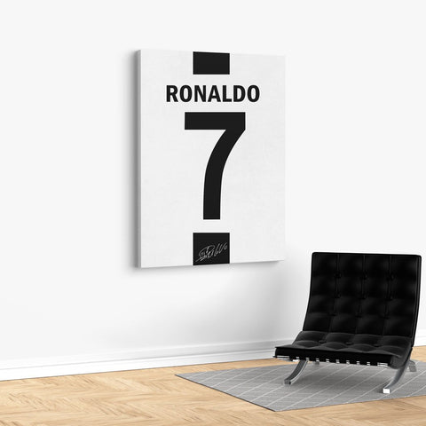 Ronaldo Jersey Black and White Jersey