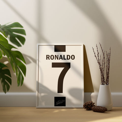 Ronaldo Jersey Black and White Jersey