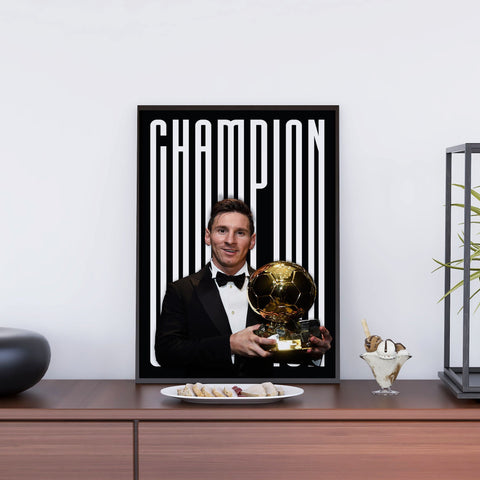 Messi The Champion with Ballon D'OR