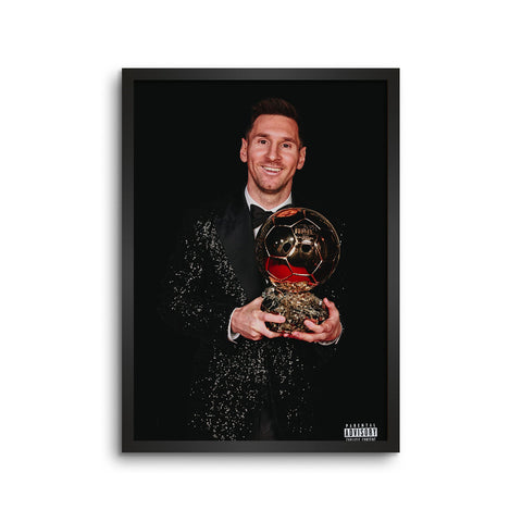 Messi in Suit with BALLON D'OR