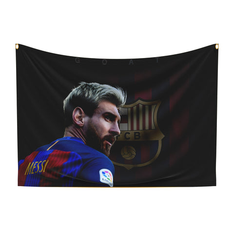 Messi FC Barcelona Flag