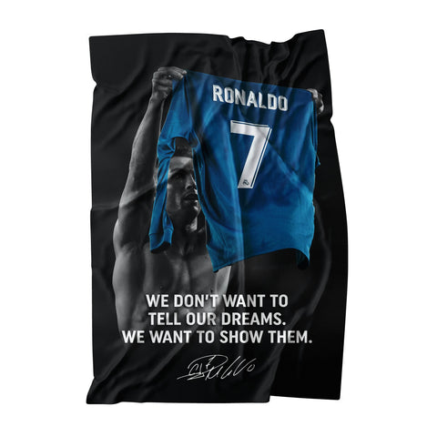 Ronaldo Dream Quotes Flag