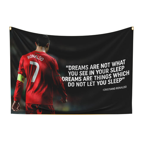 Ronaldo Portugal Quotes Flag