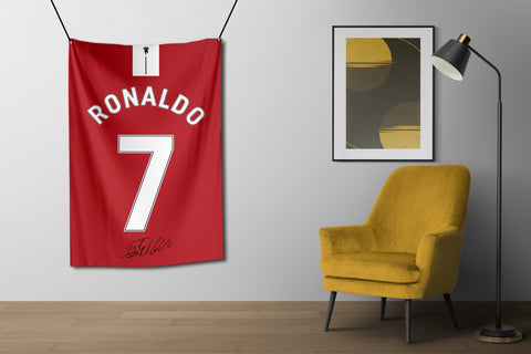 Ronaldo Red Jersey Flag