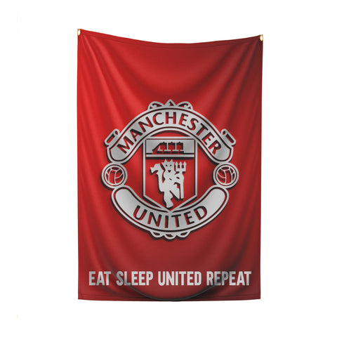 Manchester United Eat Sleep United Repeat Flag