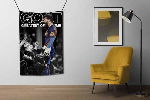 Messi Goat The Boss Flag