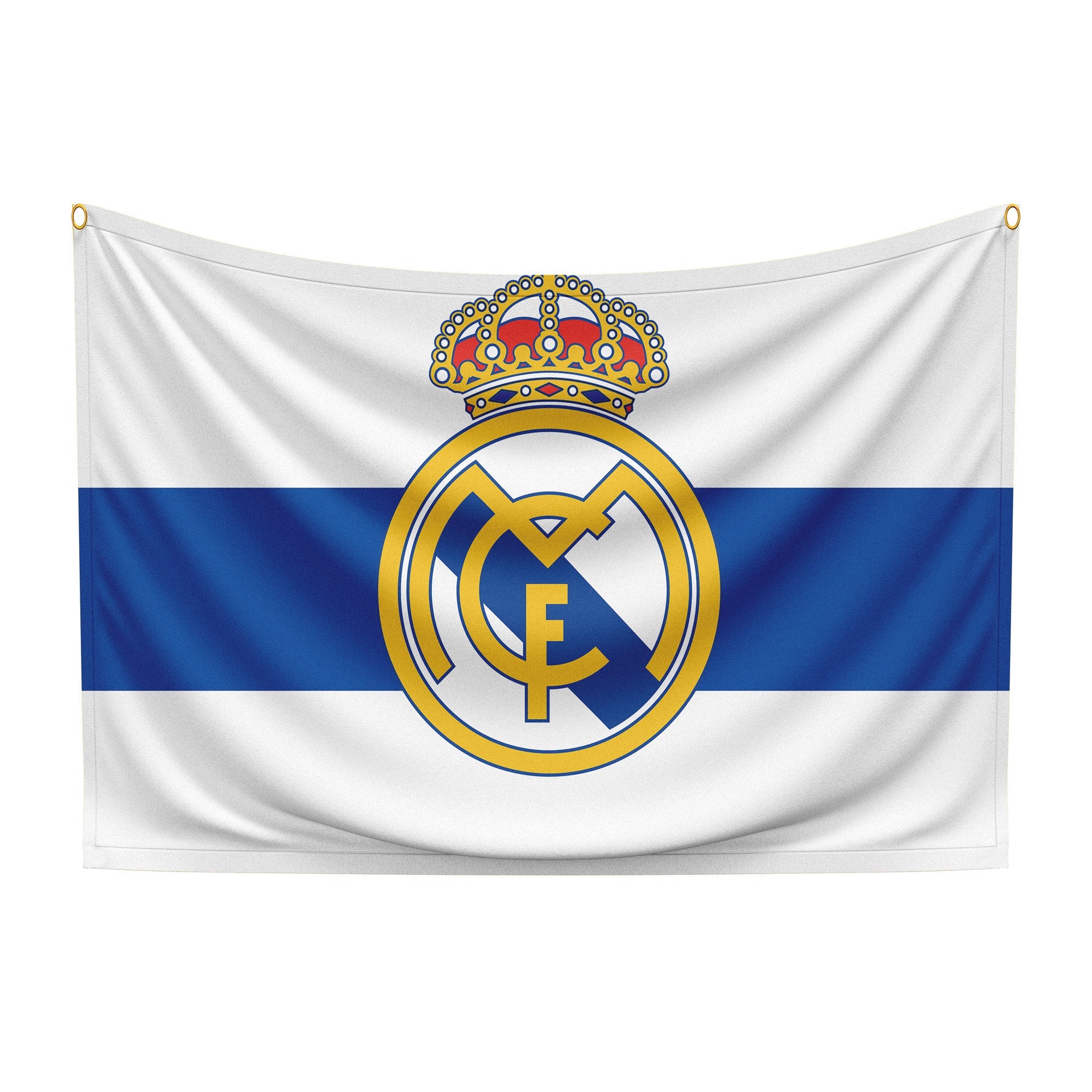 Real Madrid Club de Futbol, Real Madrid CF Pinned Flag from Corners,  Isolated with Different Waving Variations, 3D Rendering 24798381 PNG