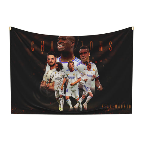 Real Madrid 14th Time Champion Flag