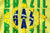 Brazil Football Team For Win Flag
