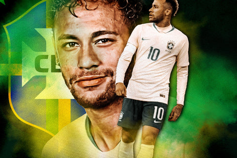 Neymar Brazil Football Flag