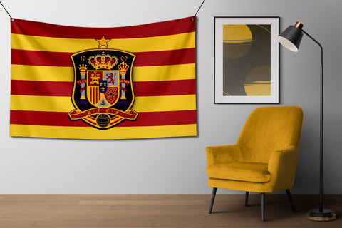Spain Football Team For Win Flag