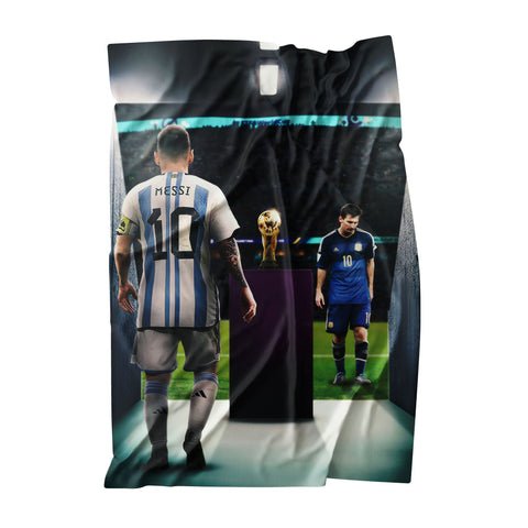 Messi Football World Cup Final Illustration Flag
