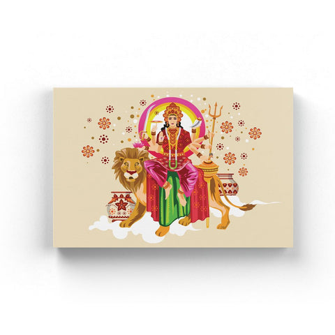 Goddess Lakshmi on Tiger