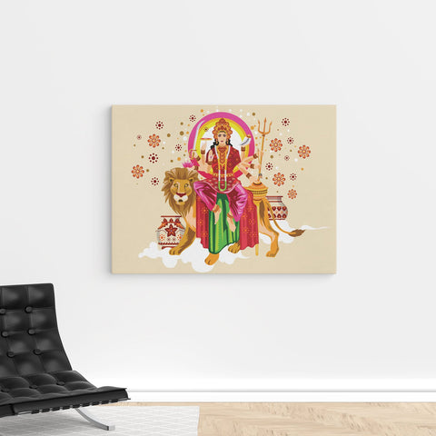 Goddess Lakshmi on Tiger