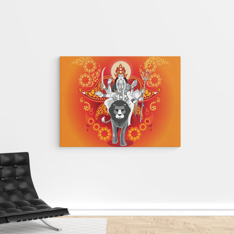 Goddess Durga Minimal Illustration