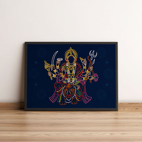 Minimal Potrait of Hindu Goddess