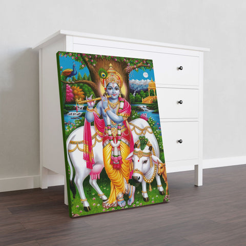 God Krishna with Cow