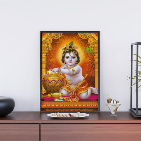 Small God Krishna with Makhan
