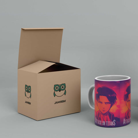 Levi Ackerman Anime Attach on Titans White Ceramic Mug