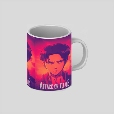 Levi Ackerman Anime Attach on Titans White Ceramic Mug