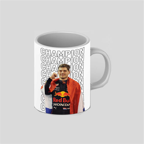 Max Verstappen Maiden F1 World Championship Title White Ceramic Mug