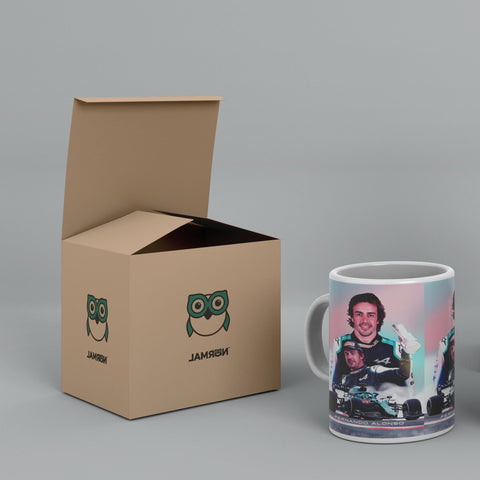 Fernando Alonso F1 White Ceramic Mug
