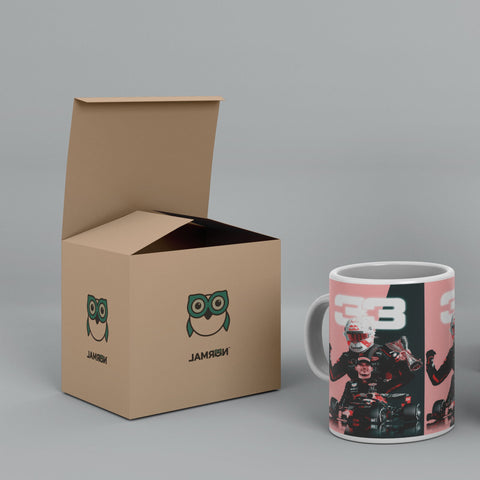 Max Verstappen Number 33 White Ceramic Mug