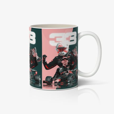 Max Verstappen Number 33 White Ceramic Mug